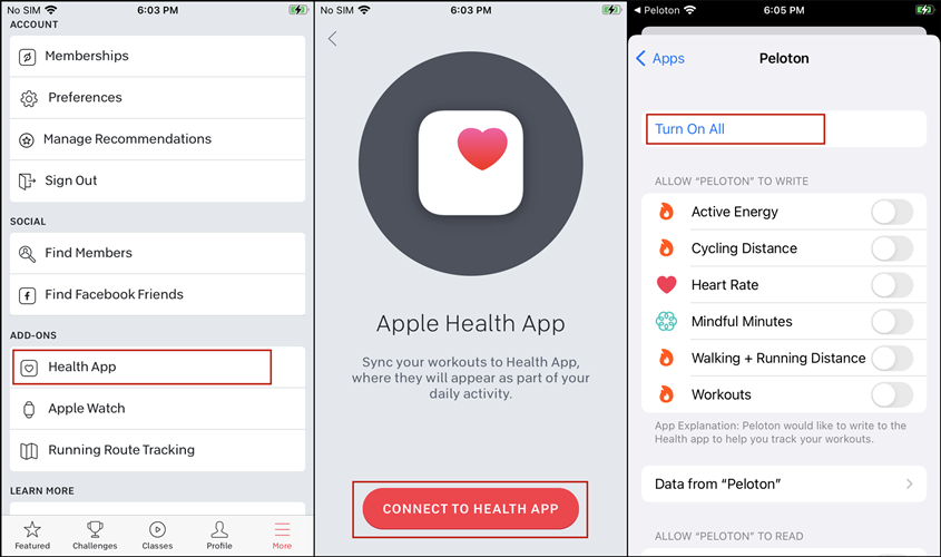 peloton apple health